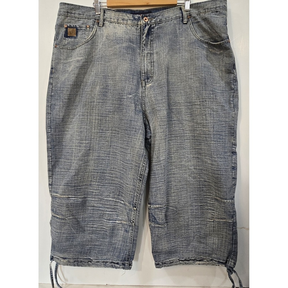 Tuff Designs Womens Capri Jeans‎ Sz 46 Drawstring Cuff